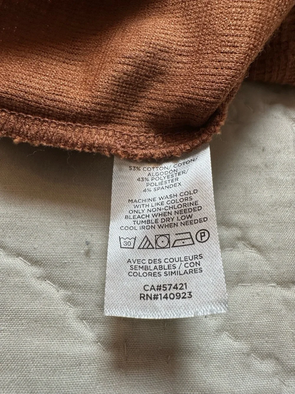 LOFT Rust Brown Textured Knit Henley Top Short Sleeve V Neck Medium - Picture 10 of 10